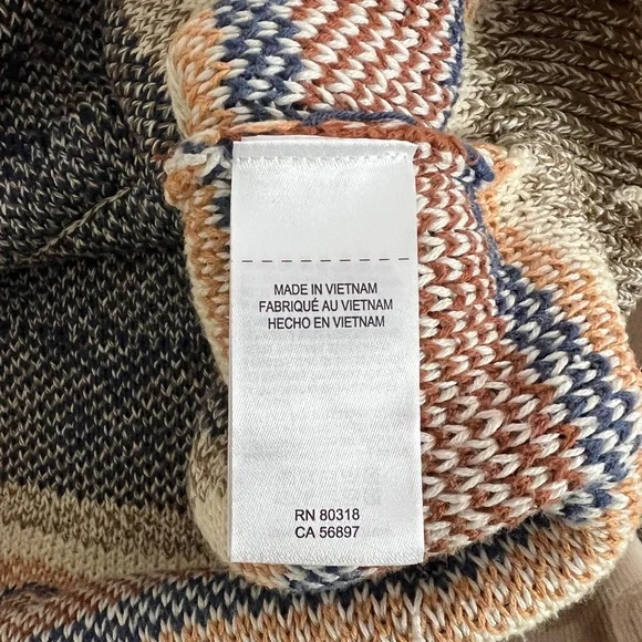 Lucky Brand Patterned Hooded Sweater – Tan, XL - Picture 9 of 11